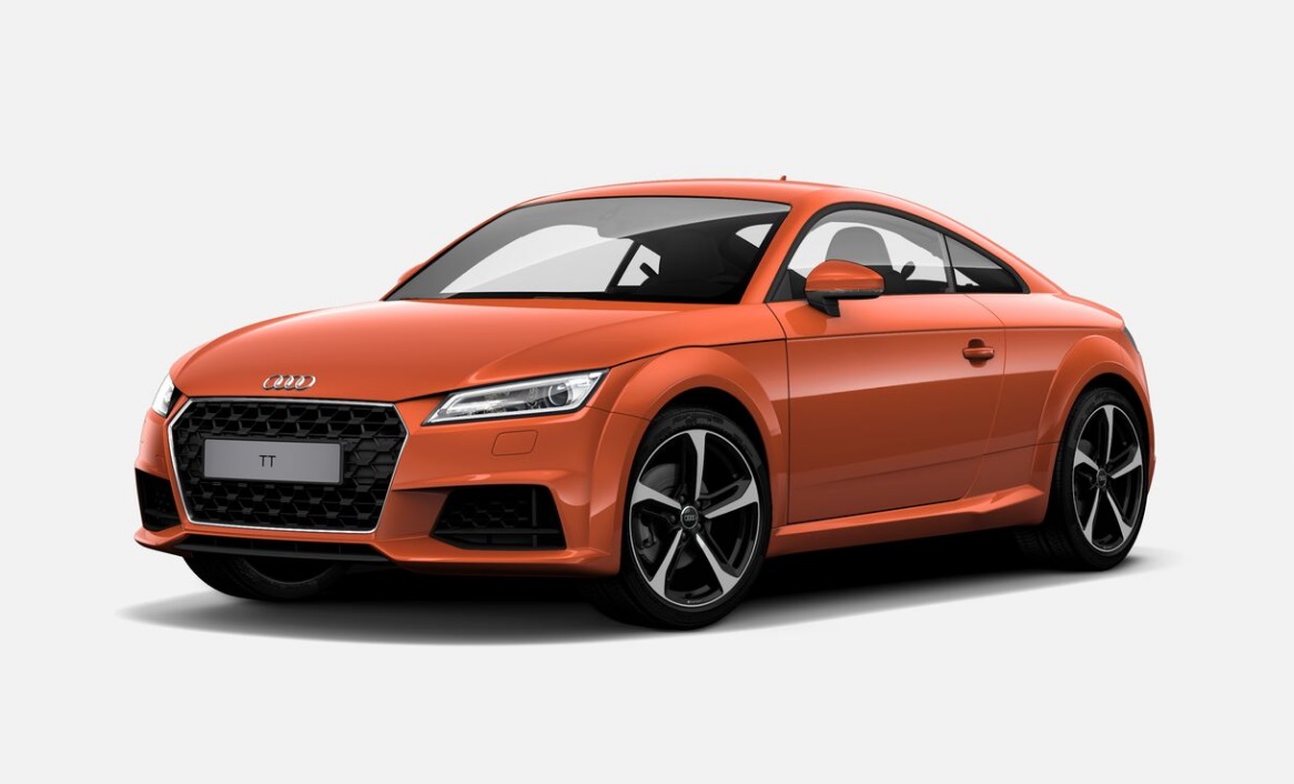 Orange Audi TT: A sporty and vibrant beauty.