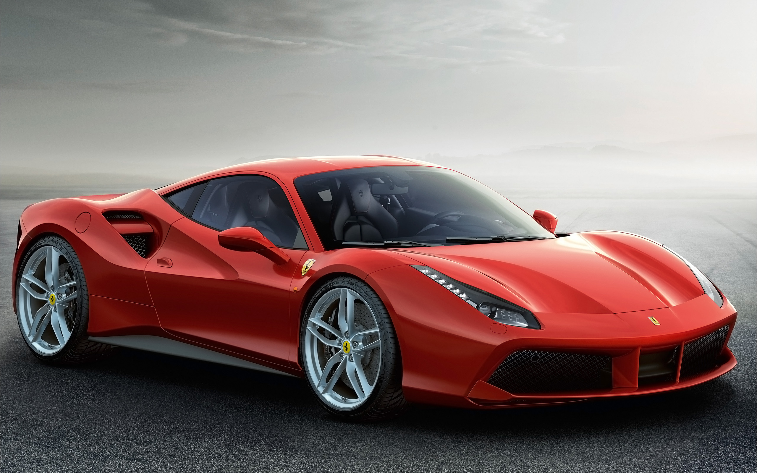 Red Ferrari 488: A sleek and powerful supercar in vibrant red, showcasing Italian automotive excellence and exhilarating performance.