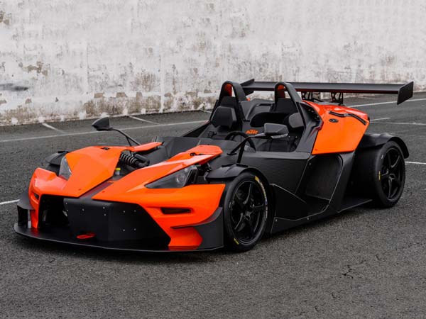 Image of KTM X-BOW R, a high-performance sports car with sleek design and aerodynamic features.