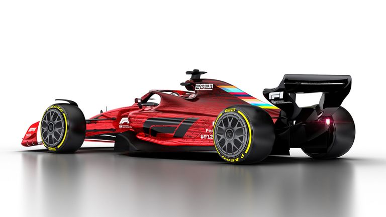 A modern Formula 1 car showcasing its sleek aerodynamic design and advanced engineering.